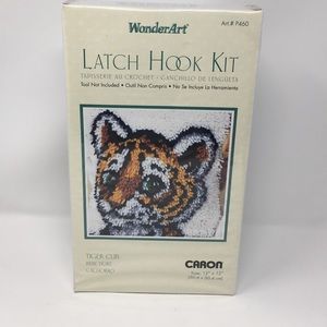 NEW WonderArt Latch Hook Kit Tiger Cub